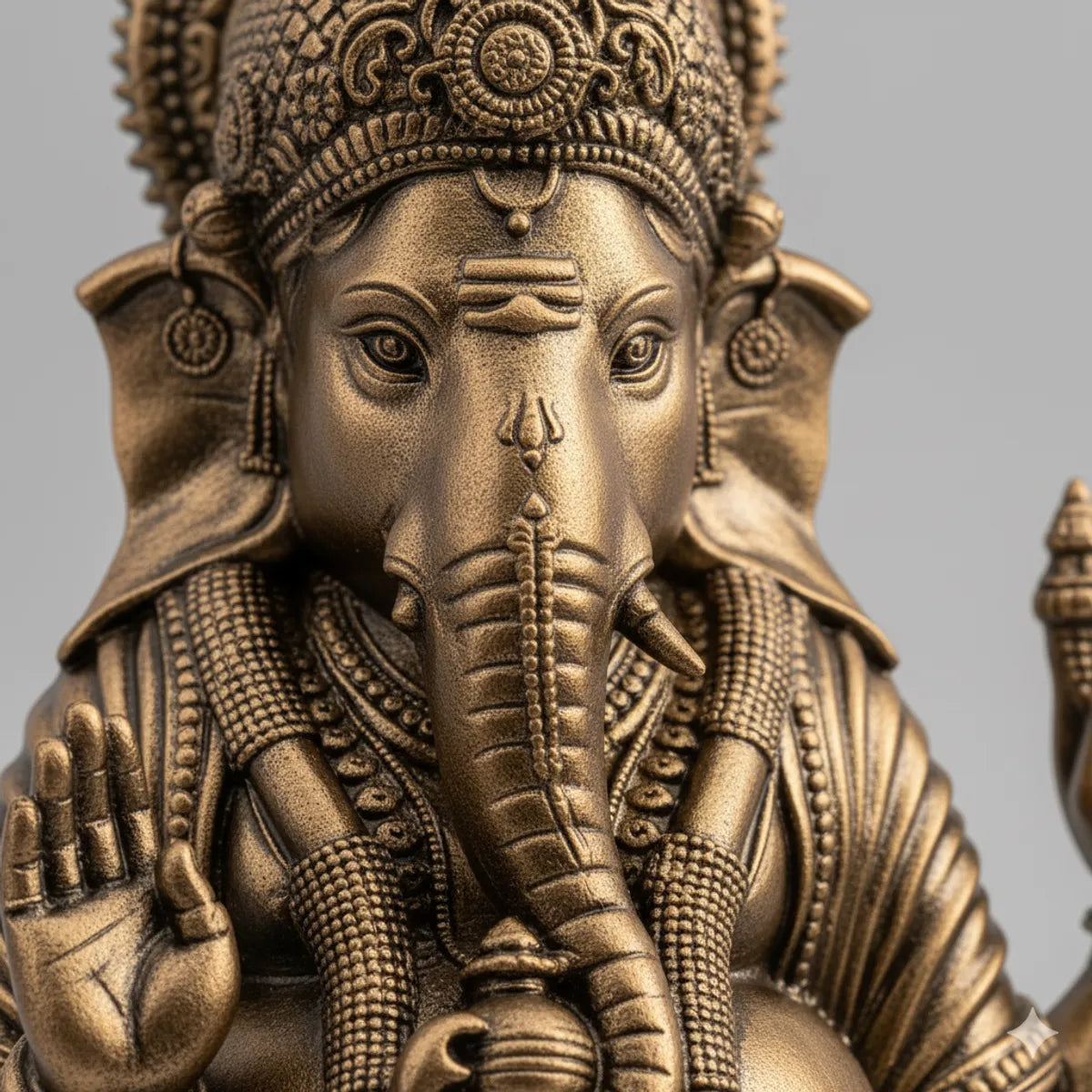 Lord Ganesha Idol for Home Decor – 6 Inch Antique Brass Ganesh Murti | Handmade Ganesha Idol for Home, Office & Mandir | Spiritual Gift by Kian Kart